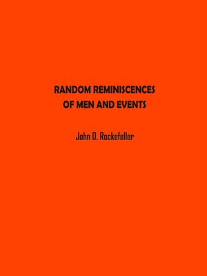 cover image of Random Reminiscences of Men and Events